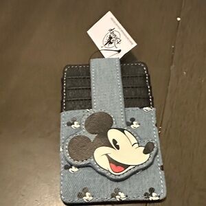 Disney Mickey Mouse Blue and Black Card Holder